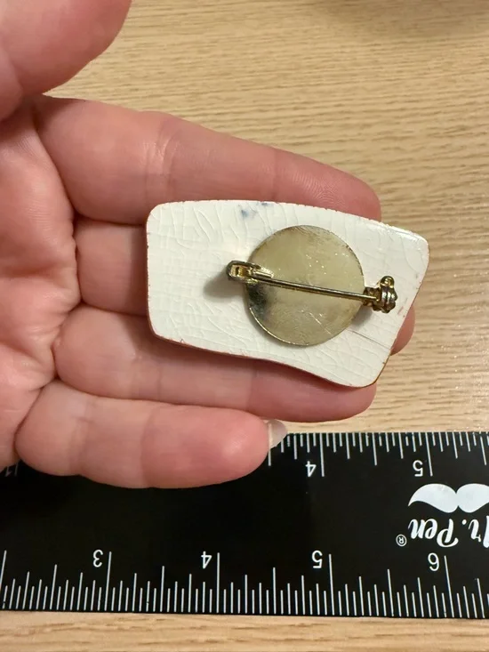 Blue and White Ceramic Shard with Acorn Motif - Picture 3 of 4